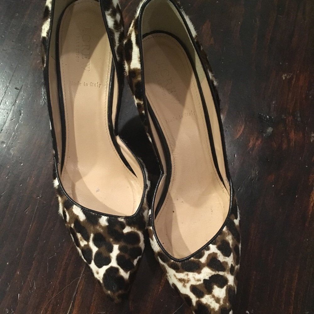 Jcrew animal print heels